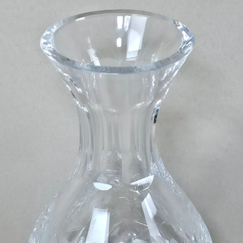 Rogaska Gallia Crystal Violet Bud Vase Etched Floral Diamond Cut Luxury Glass 4